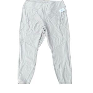 Good American Angled Ribbed Leggings Plus Size 7 2X Sand Athleisure New With Tag